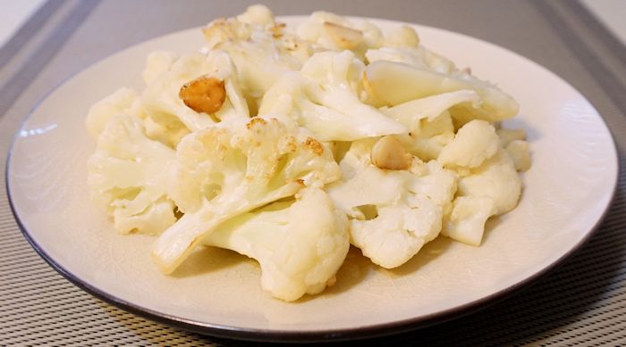 Sauteed Cauliflower with garlic Oil